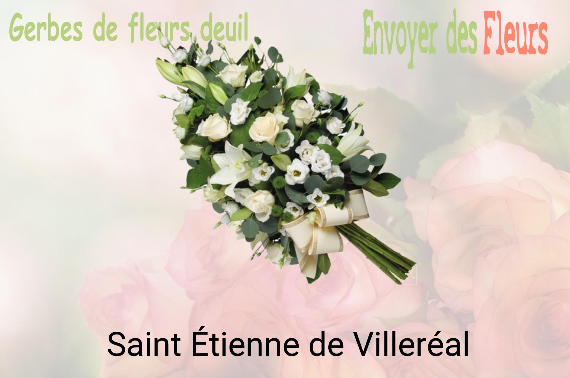 Gerbe de fleurs de deuil livrée à Saint-Étienne-de-Villeréal
